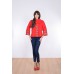 Embroidered coat "Flower Lace" red